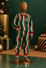 Load image into Gallery viewer, Merry &amp; Melanated stripe pajama set, photo 2