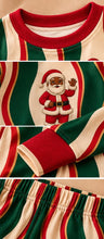 Load image into Gallery viewer, Santa wave stripe pajama set, photo 3